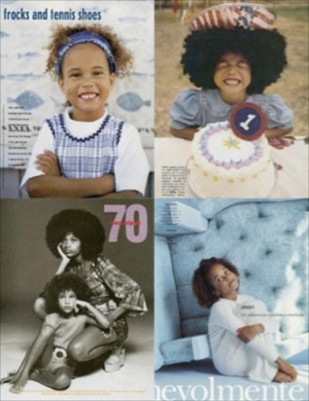 Ein Collage mit mehreren Fotos einer Kindergruppe und begleitendem Text.