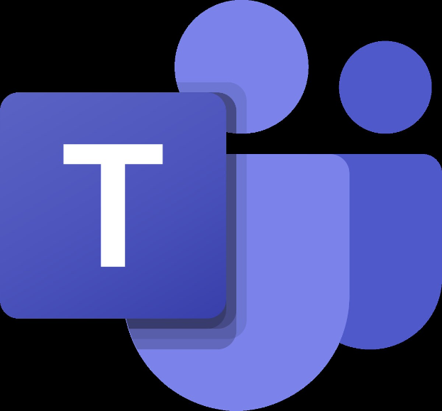 Blaues Microsoft Teams-Icon mit weißem Hintergrund, das ein zentrales weißes Buchstaben 'T' zeigt.