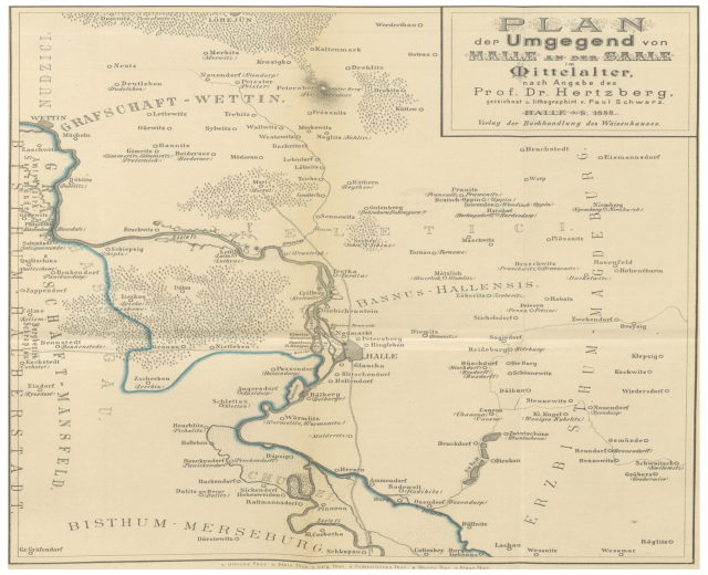 Ein verblichenes 19. Jahrhundert-Karte des Deutschen Reiches, das den Rhein Fluss hervorhebt, mit handgeschriebener Text auf dem Papier.