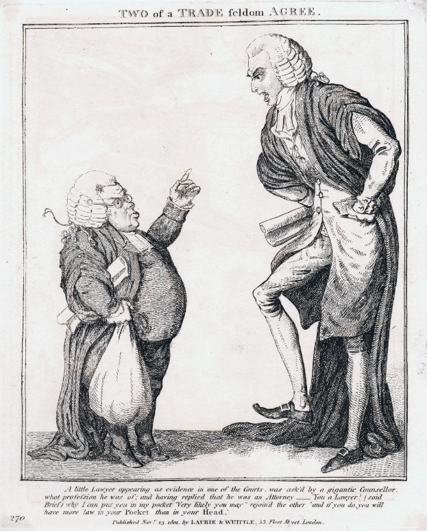 Ein Blatt Papier mit einer Zeichnung von zwei Personen, wobei eine eine Tasche hält, und der Text "Zwei eines Handelsfeldes einigen sich" darauf geschrieben ist.