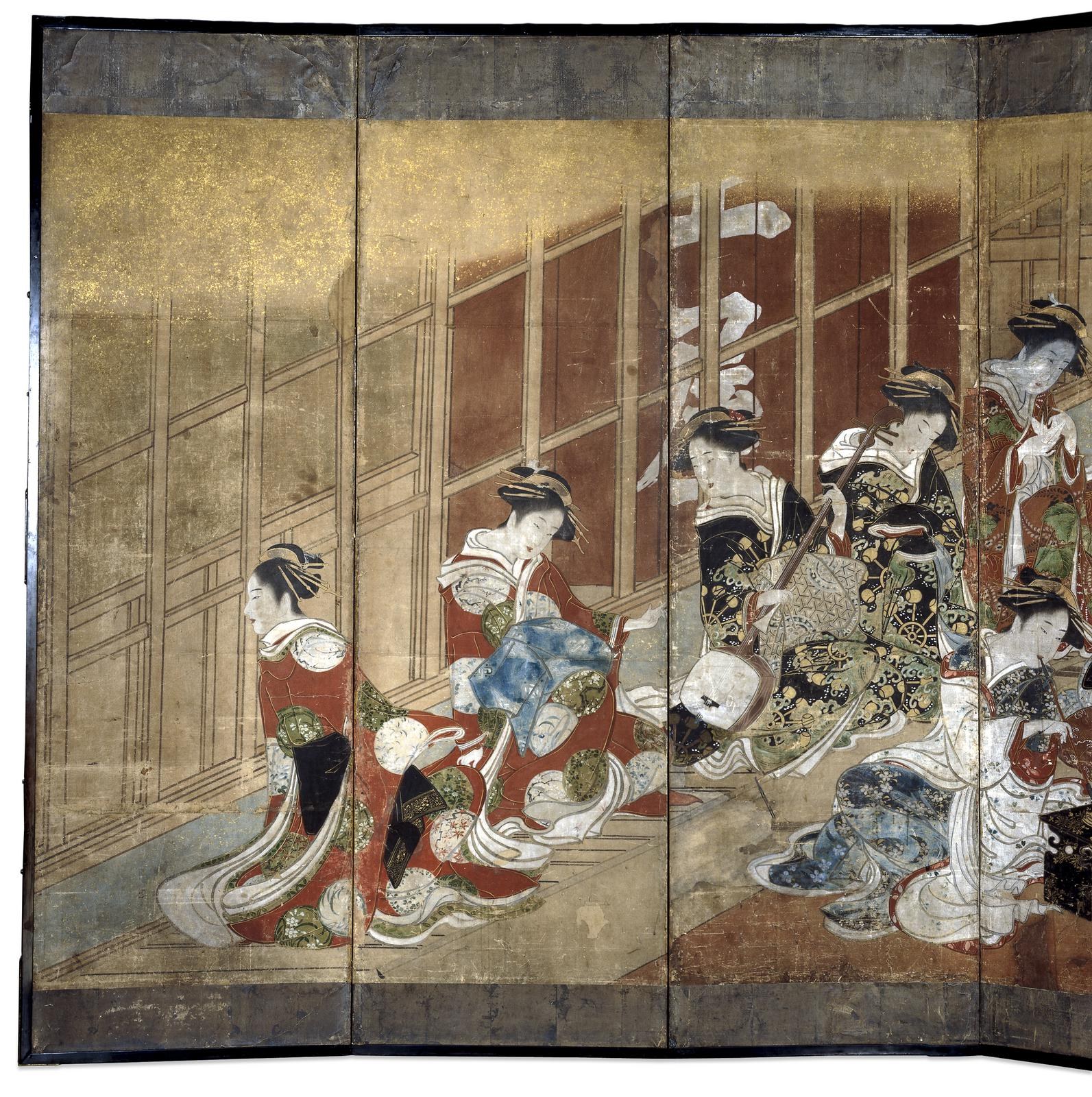 Eine Frau steht lächelnd vor einer friedlichen Landschaft mit Wasser, Grünfläche, einem Gebäude und einem klaren blauen Himmel, mit dem Text 'Kulturelle Kompetenz erwerben: Japanisch in Japan lernen' darüber.